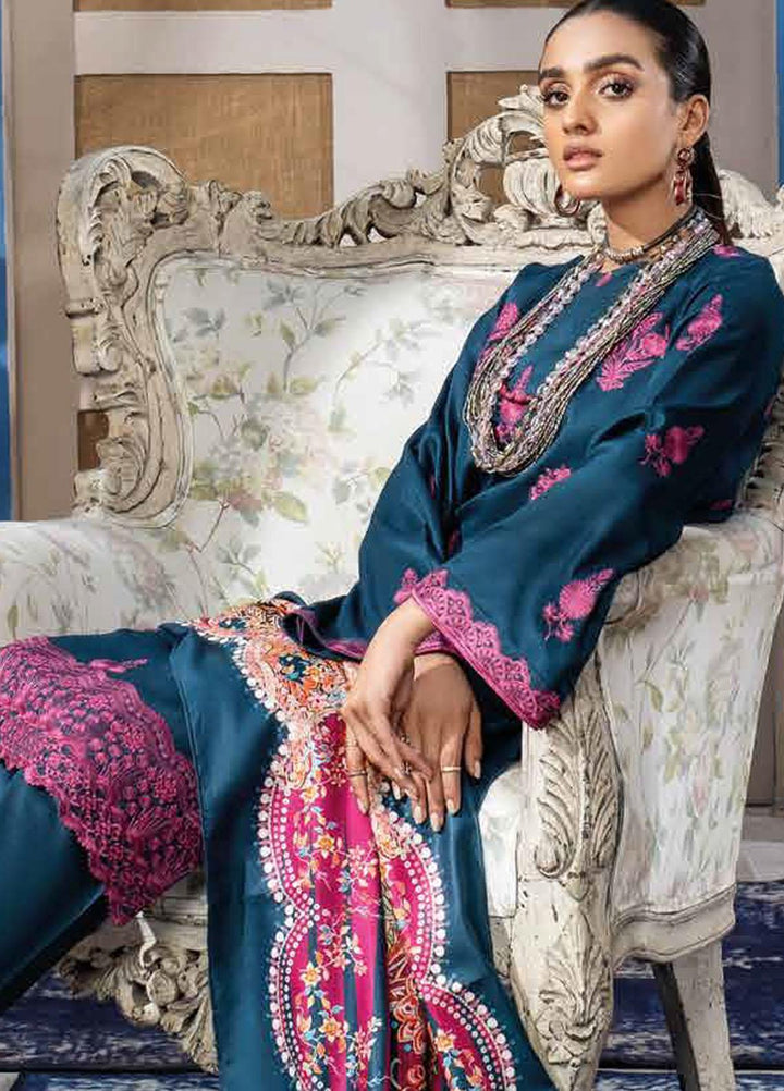 Mahi By Rang Rasiya Embroidered Cottel Linen Suits Unstitched 3 Piece RR21M 03 Batik - Winter Collection