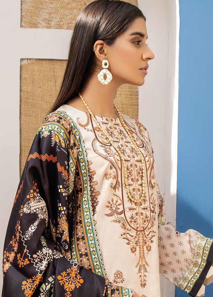 Mahi By Rang Rasiya Embroidered Cottel Linen Suits Unstitched 3 Piece RR21M 05 Genie - Winter Collection