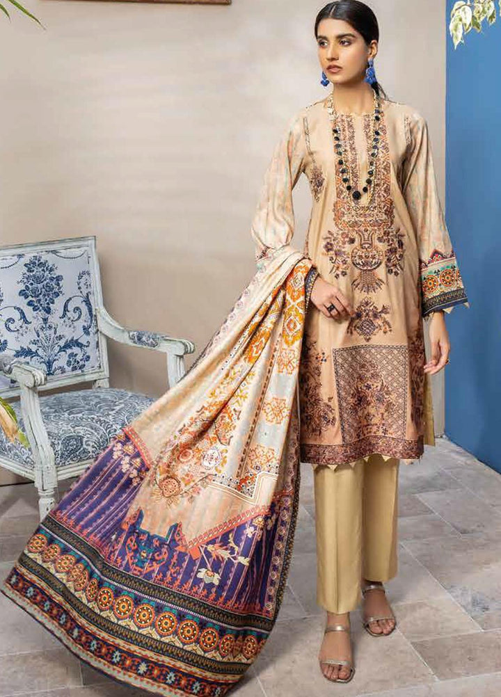 Mahi By Rang Rasiya Embroidered Cottel Linen Suits Unstitched 3 Piece RR21M 06 Havana - Winter Collection
