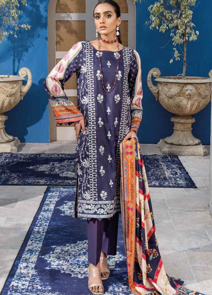 Mahi By Rang Rasiya Embroidered Cottel Linen Suits Unstitched 3 Piece RR21M 09 Sehl - Winter Collection