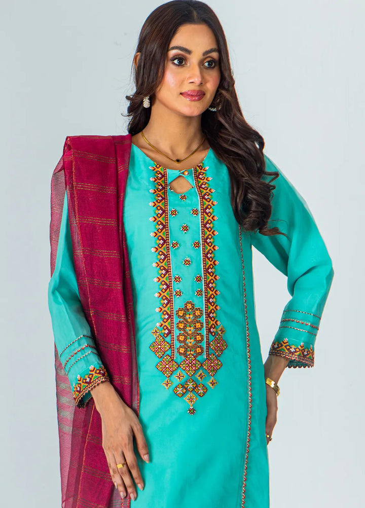 Mahnoor Ejaaz Pret Embroidered Organza 3 Piece Suit MELP-SH-002