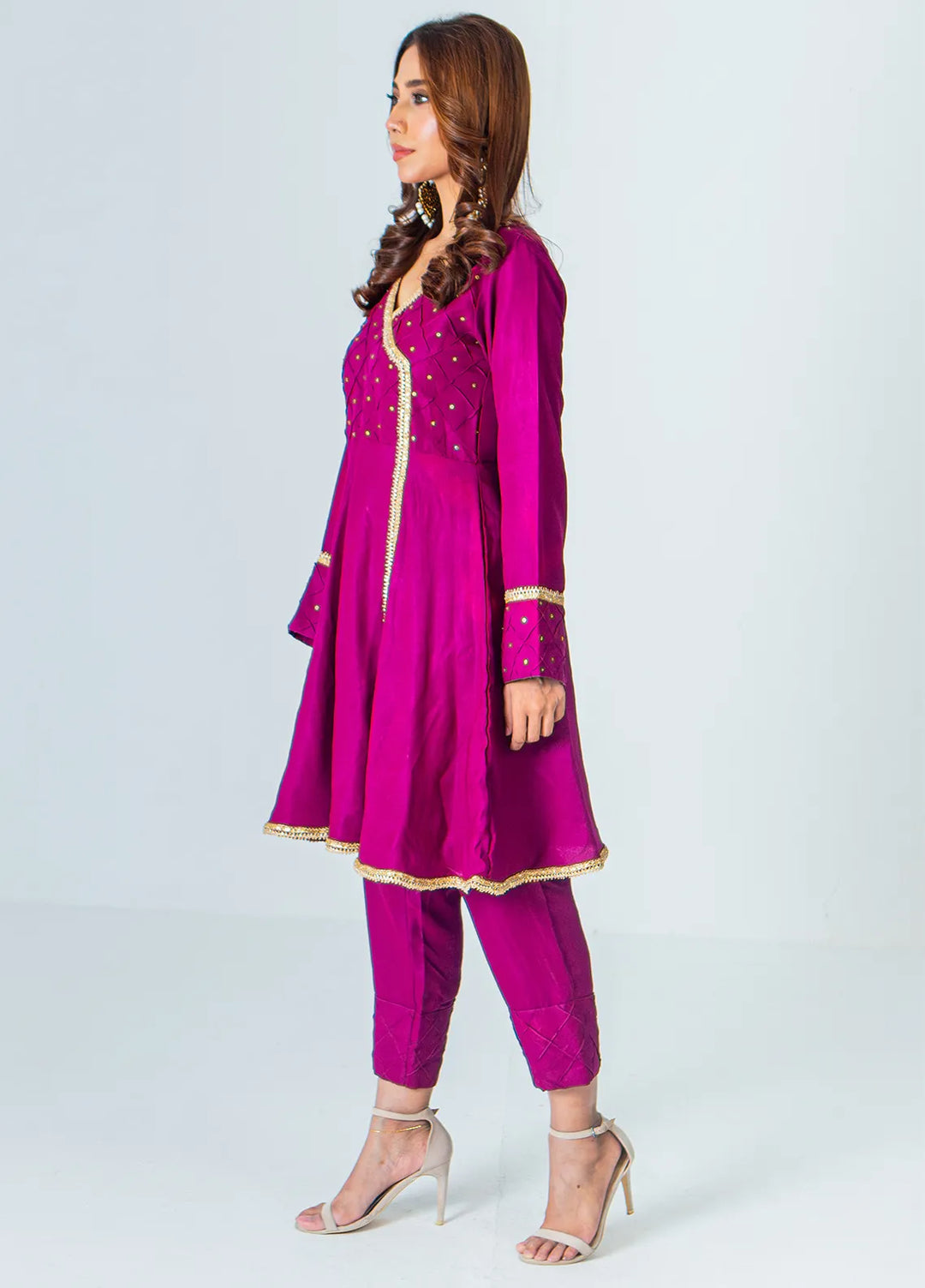 Mahnoor Ejaaz Pret Embroidered Silk 3 Piece Suit MELP-SH-005