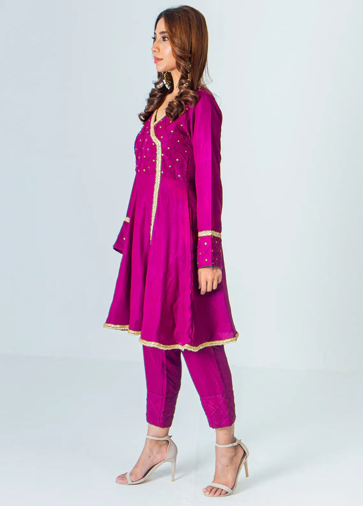 Mahnoor Ejaaz Pret Embroidered Silk 3 Piece Suit MELP-SH-005