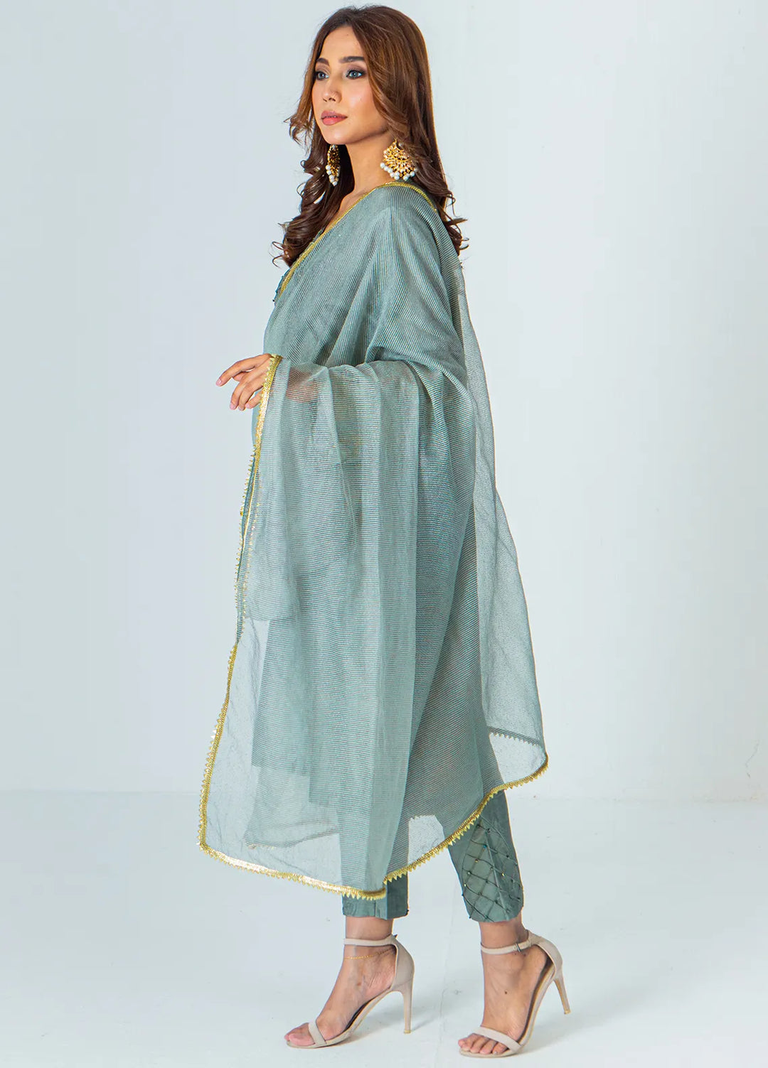 Mahnoor Ejaaz Pret Embroidered Silk 3 Piece Suit MELP-SH-011