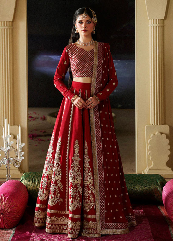 Mahnur Embroidered Organza Suits Unstitched 3 Piece D-02 Zarmisha - Formals Collection