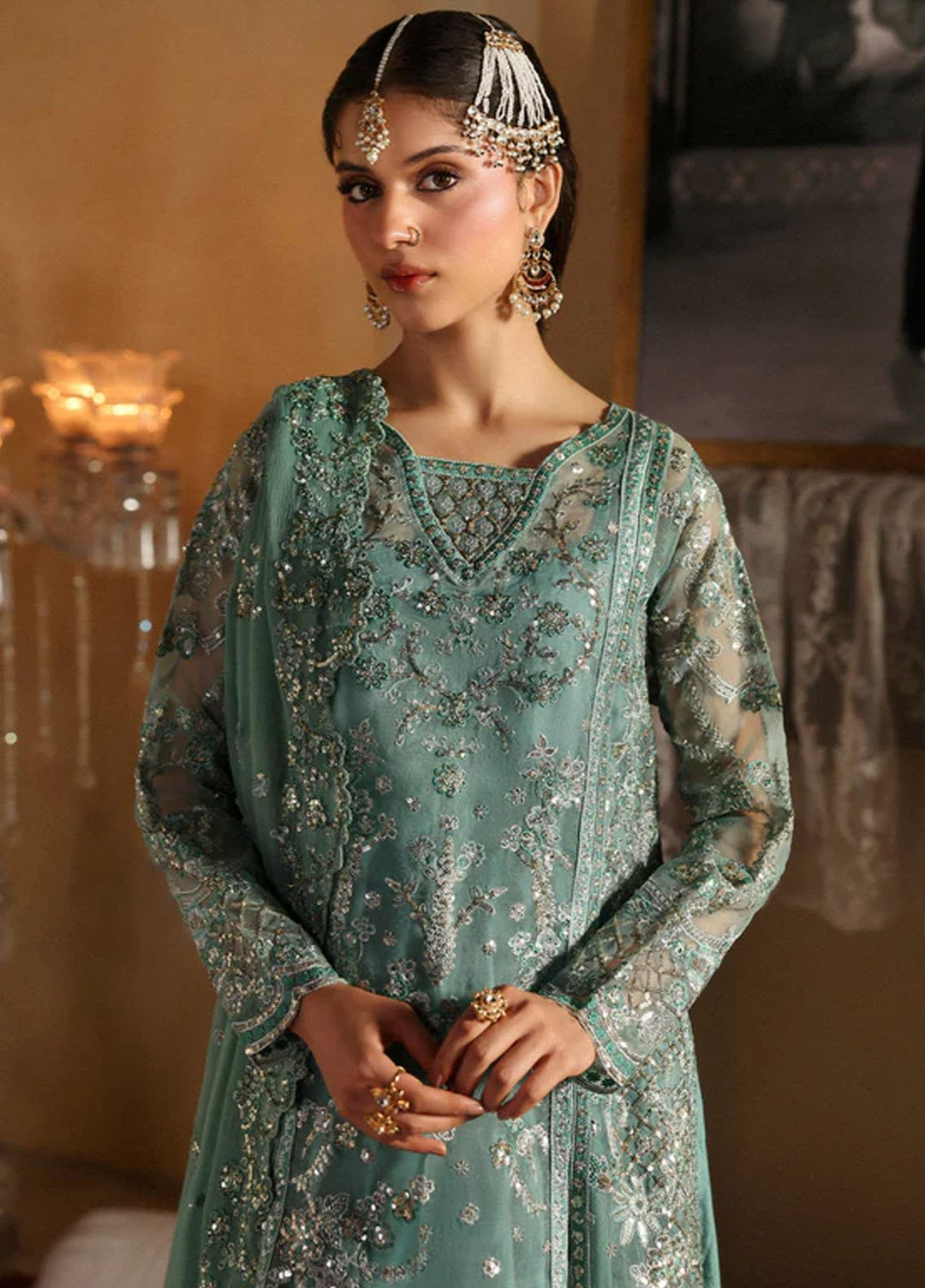 Mahnur Embroidered Organza Suits Unstitched 3 Piece D-05 Nashmira - Formals Collection
