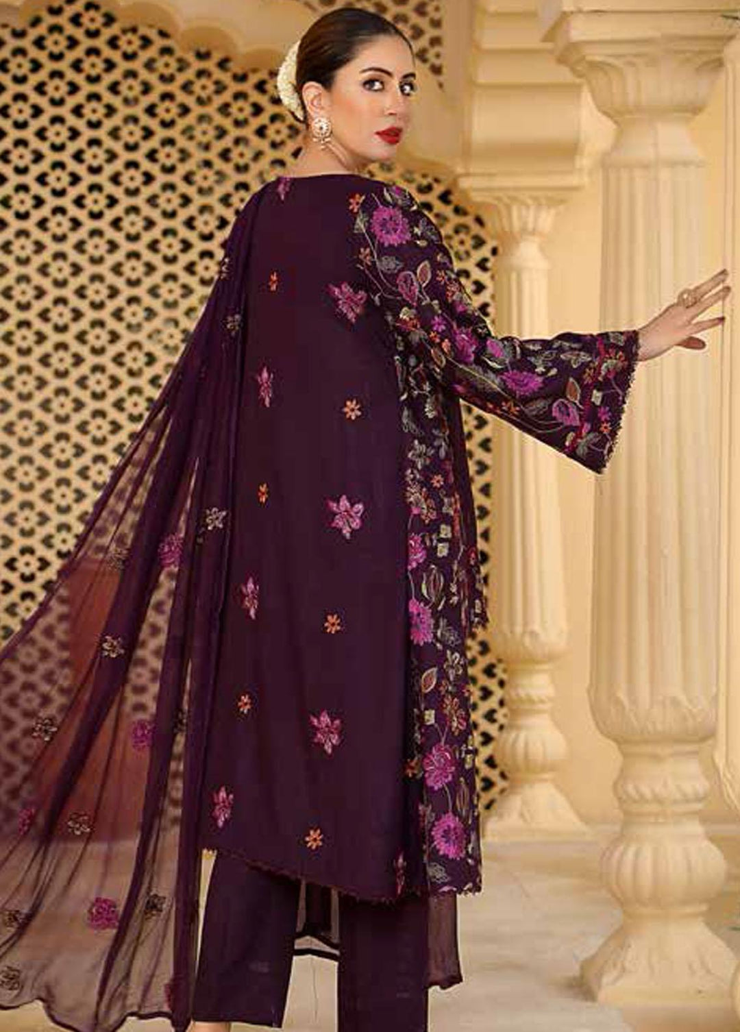 Mahnur Embroidered Karandi Suits Unstitched 3 Piece MN22W ML 10 - Winter Collection