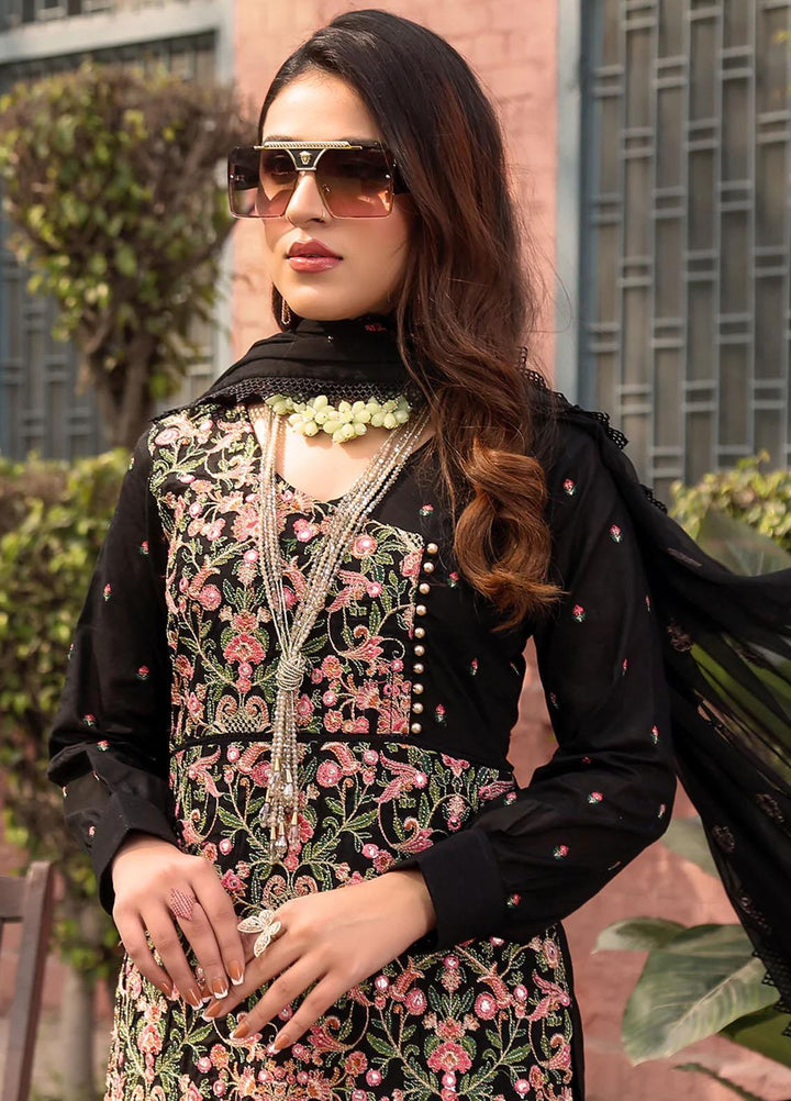 Mahnur Embroidered Lawn Suits Unstitched 3 Piece MN23L-V2 D-03 - Summer Collection