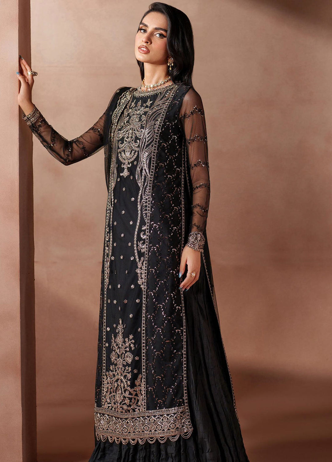 Mahrosh by Zarif Embroidered Net Suits Unstitched 3 Piece ZR25UF MUF-01 Ishaal - Formals Collection