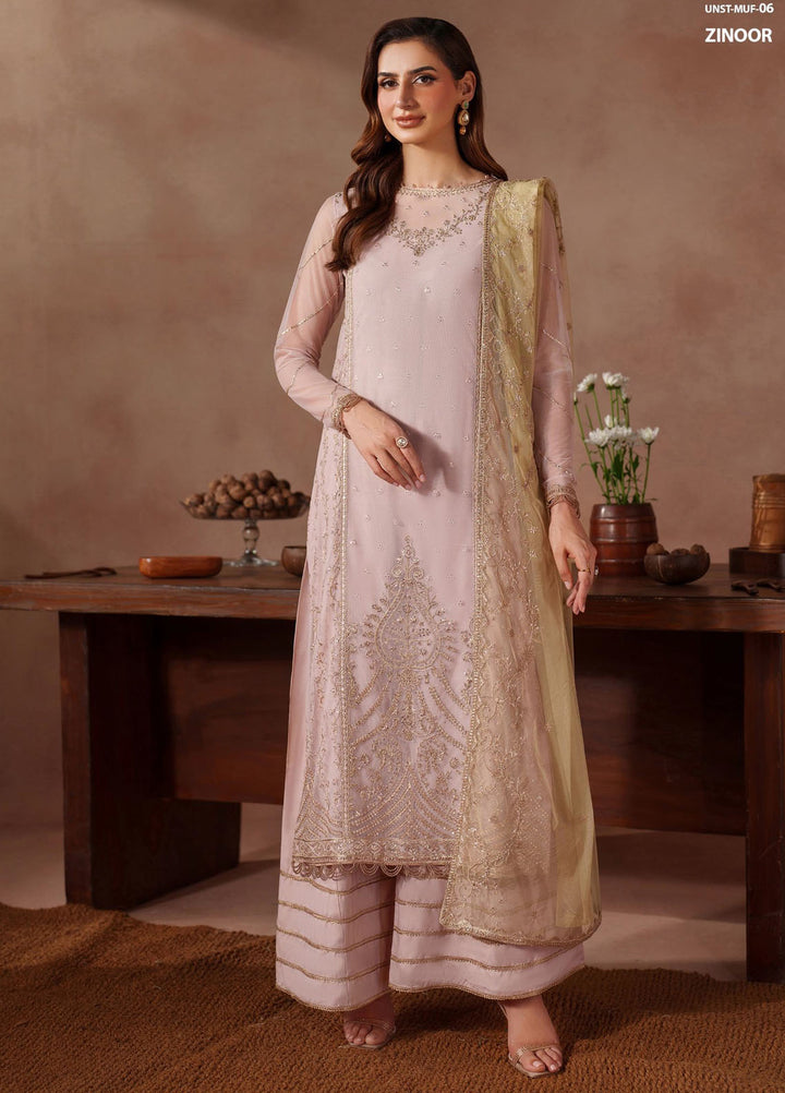 Mahrosh by Zarif Embroidered Net Suits Unstitched 3 Piece ZAF25MF MUF-06 Zinoor - Formals Collection