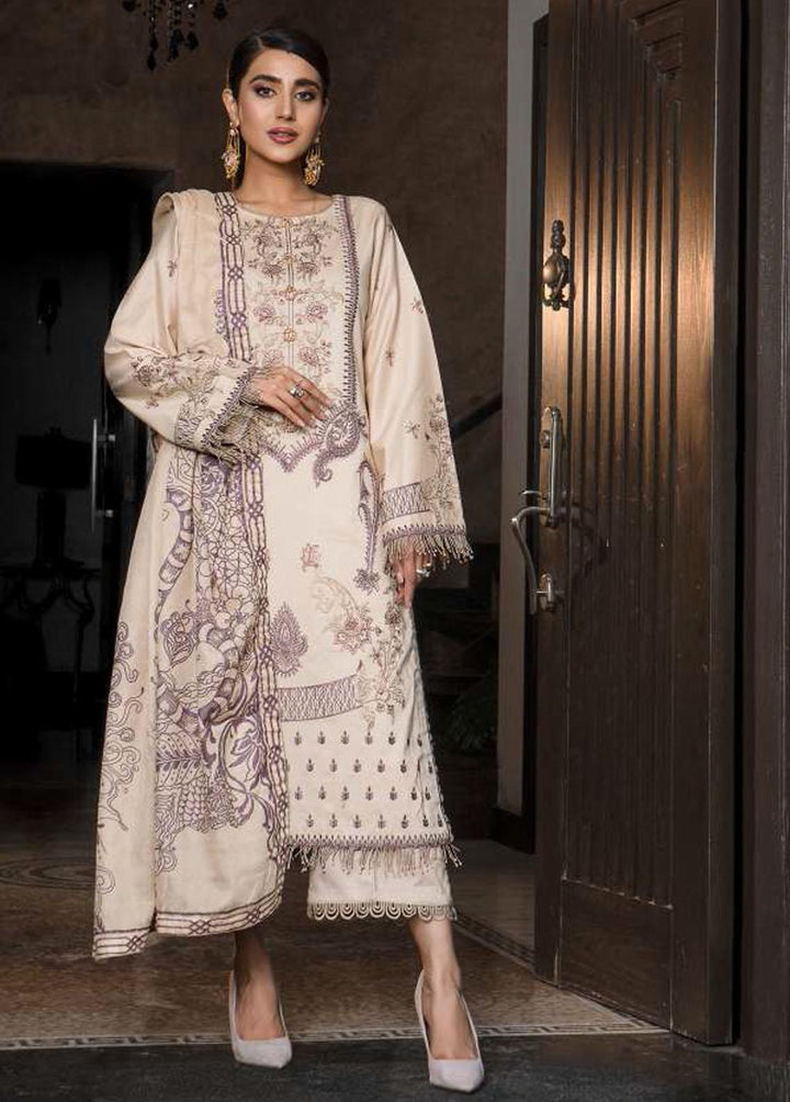 Mahru By LALA Textiles Embroidered Lawn Suits Unstitched 3 Piece LT22M 010 Serene - Spring / Summer Collection