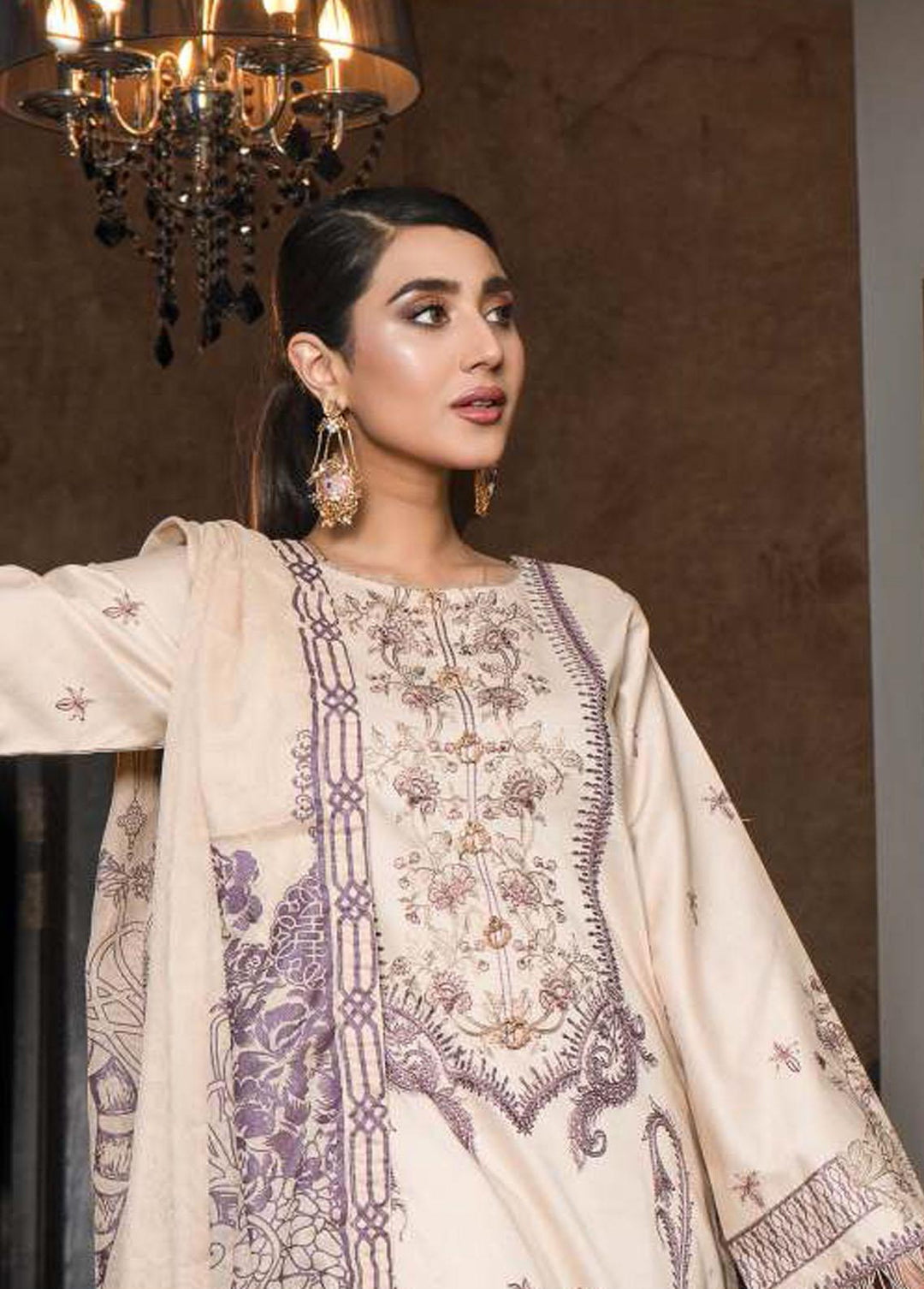 Mahru By LALA Textiles Embroidered Lawn Suits Unstitched 3 Piece LT22M 010 Serene - Spring / Summer Collection