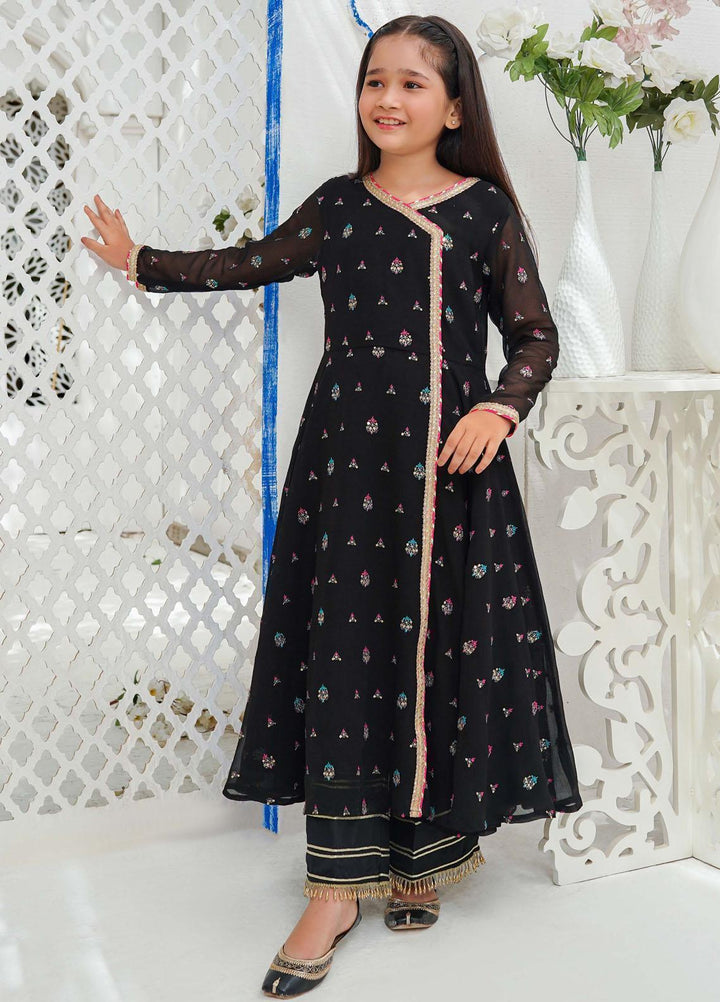 Modest Pret Embroidered Chiffon 3 Piece Suit Surmai