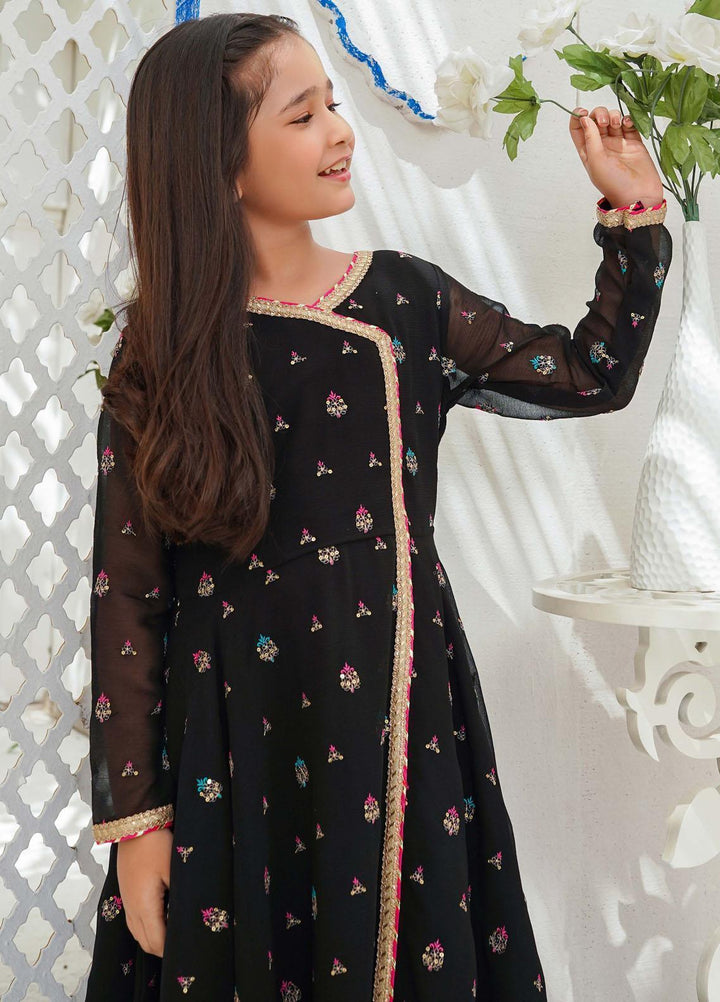 Modest Pret Embroidered Chiffon 3 Piece Suit Surmai