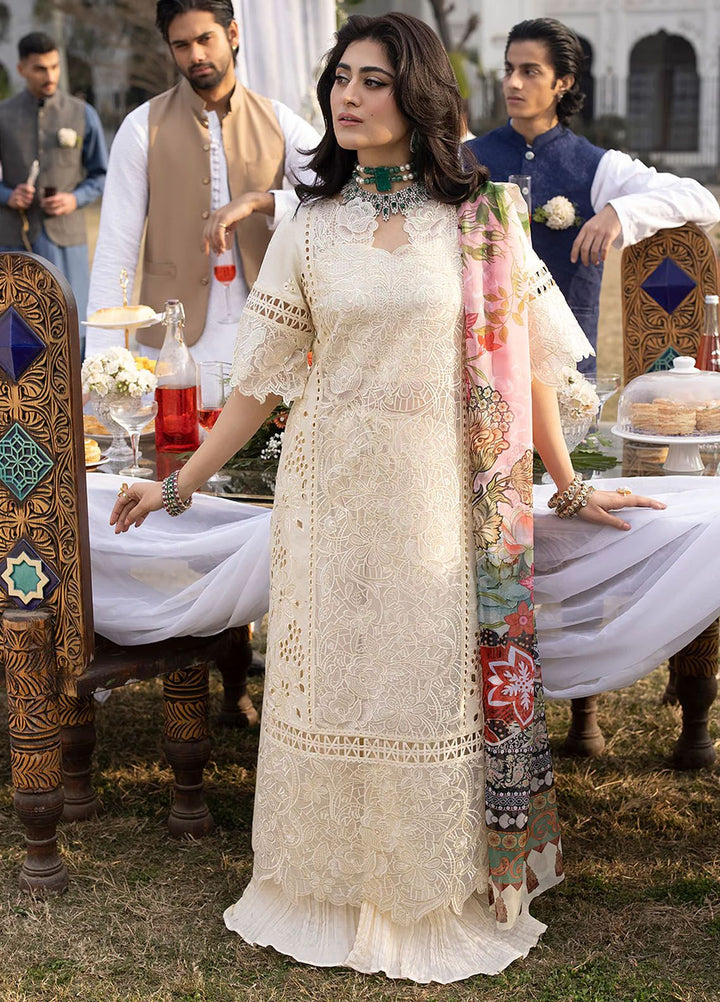 Mahrukh by Mahnur Embroidered Lawn Suits Unstitched 3 Piece MN24MK D1-A Opal - Summer Collection