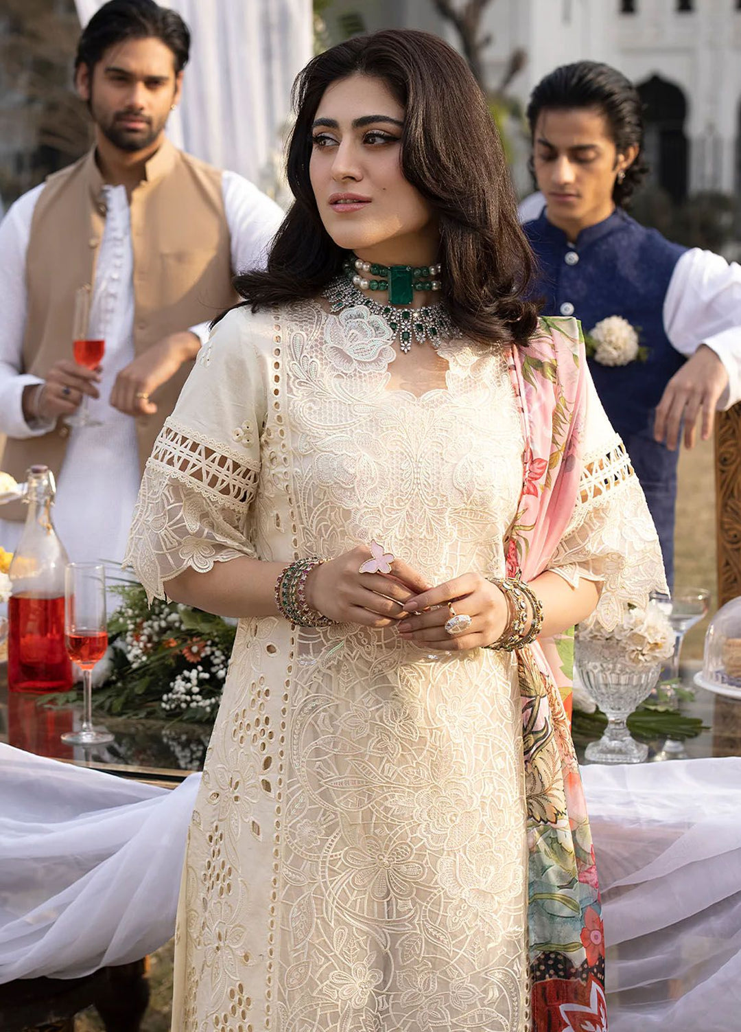 Mahrukh by Mahnur Embroidered Lawn Suits Unstitched 3 Piece MN24MK D1-A Opal - Summer Collection