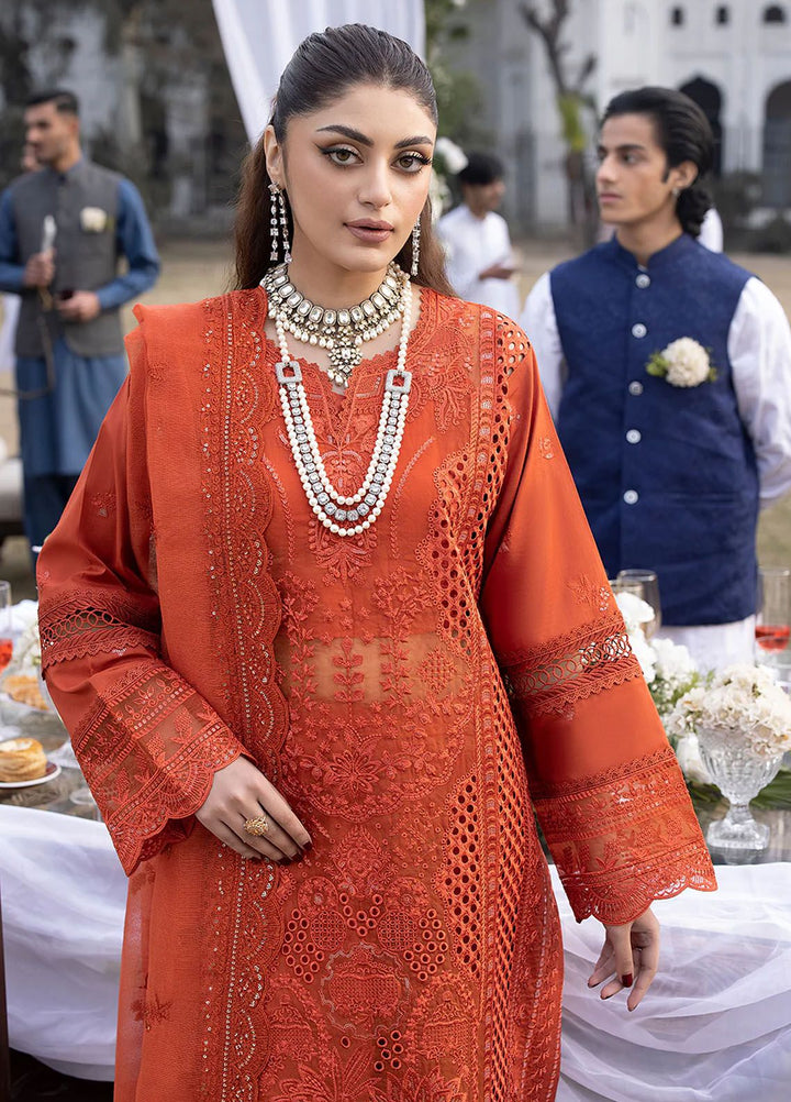 Mahrukh by Mahnur Embroidered Lawn Suits Unstitched 3 Piece MN24MK D2-A Iris - Summer Collection