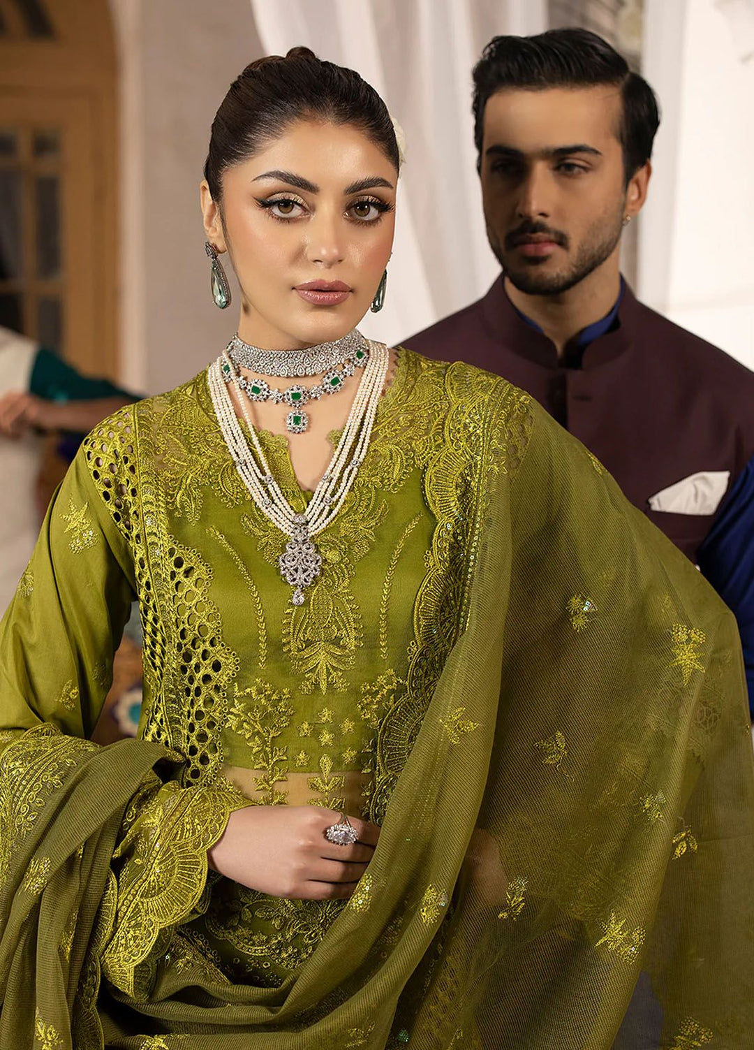 Mahrukh by Mahnur Embroidered Lawn Suits Unstitched 3 Piece MN24MK D2-B Malva - Summer Collection