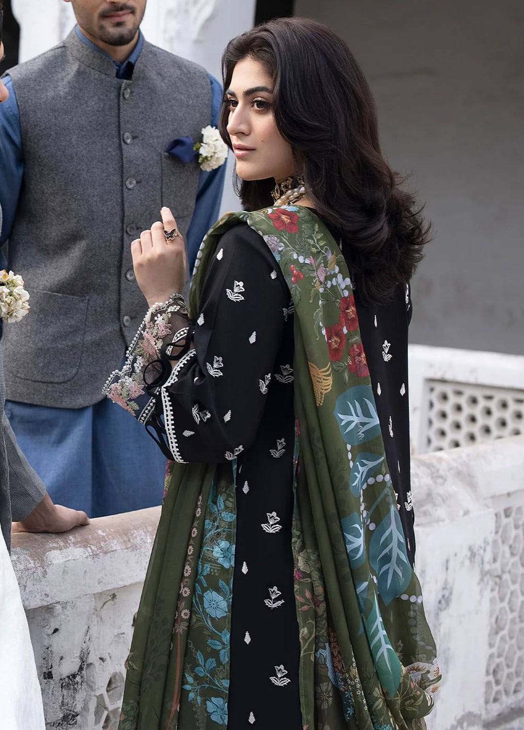 Mahrukh by Mahnur Embroidered Lawn Suits Unstitched 3 Piece MN24MK D6-A Camelia - Summer Collection