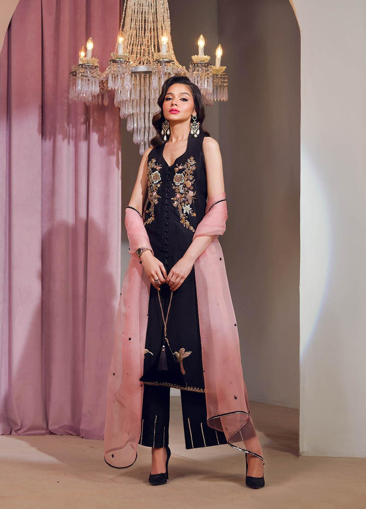 Mahum Asad Luxury Pret  Raw Silk 3 Piece Dress MA23FE VERVE