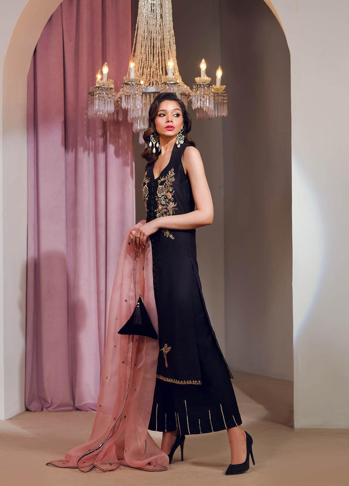 Mahum Asad Luxury Pret  Raw Silk 3 Piece Dress MA23FE VERVE