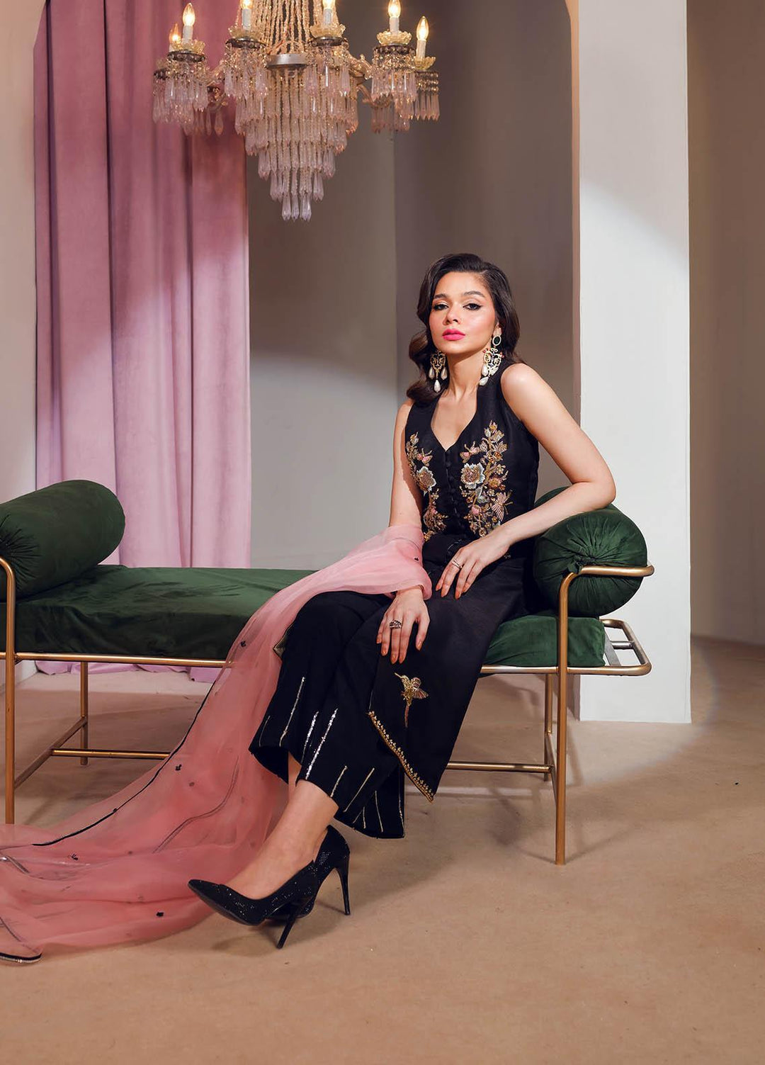 Mahum Asad Luxury Pret  Raw Silk 3 Piece Dress MA23FE VERVE
