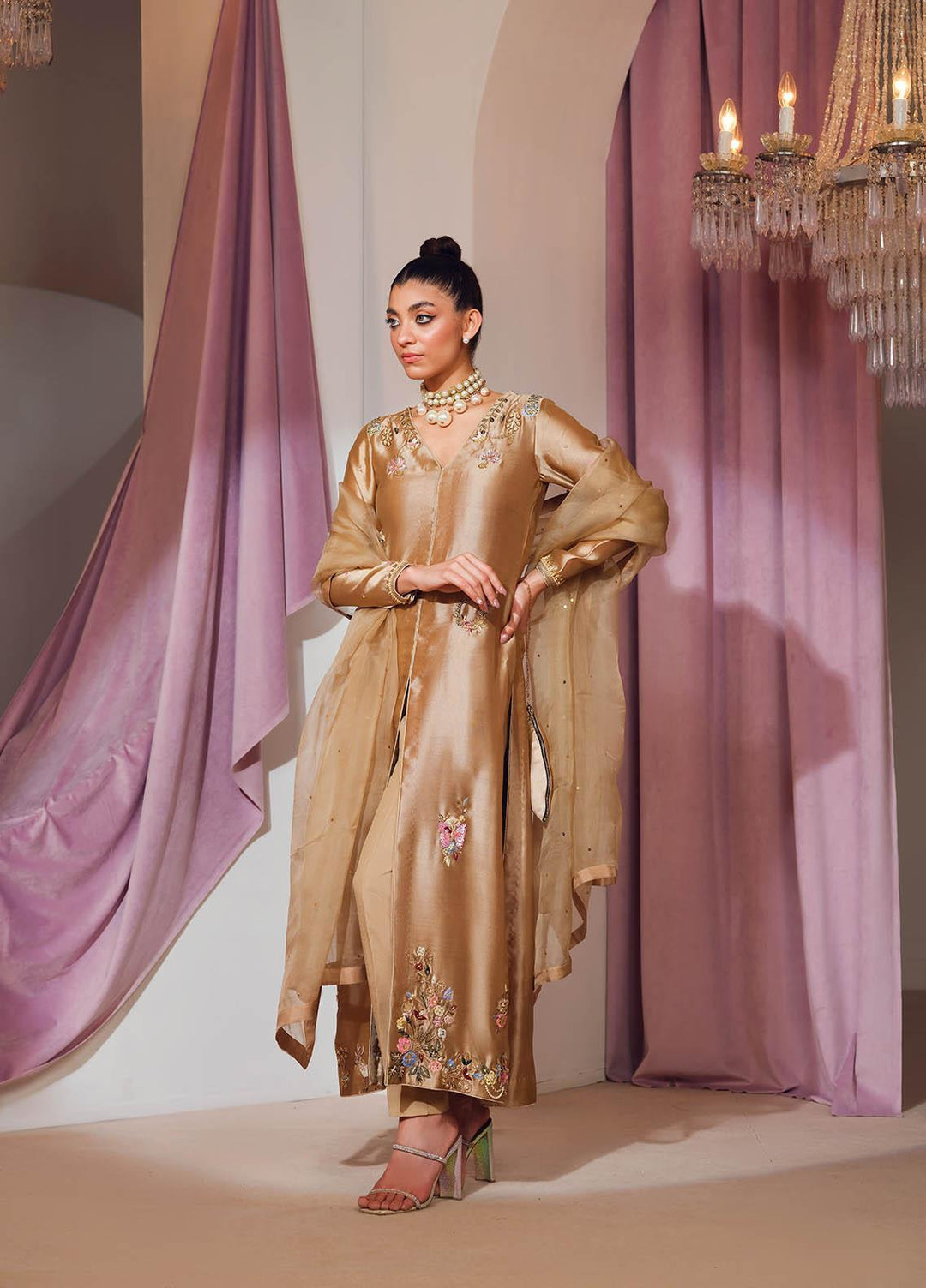 Mahum Asad Luxury Pret  Silk 3 Piece Dress MA23FE SUAVE