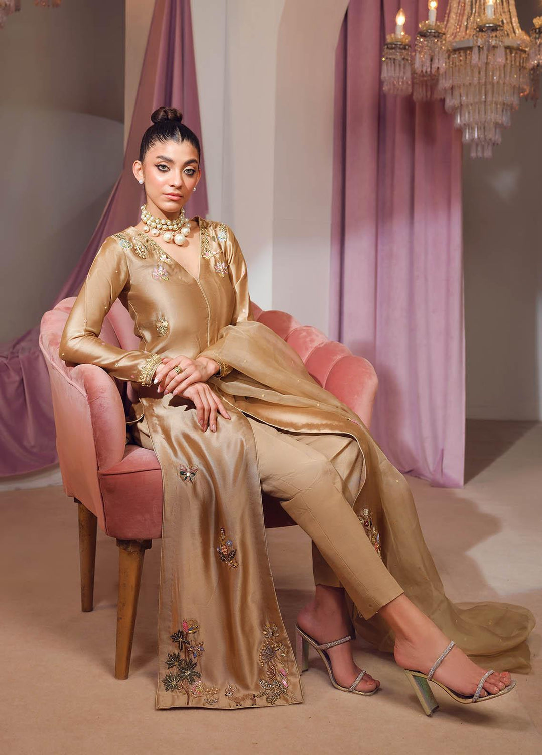 Mahum Asad Luxury Pret  Silk 3 Piece Dress MA23FE SUAVE