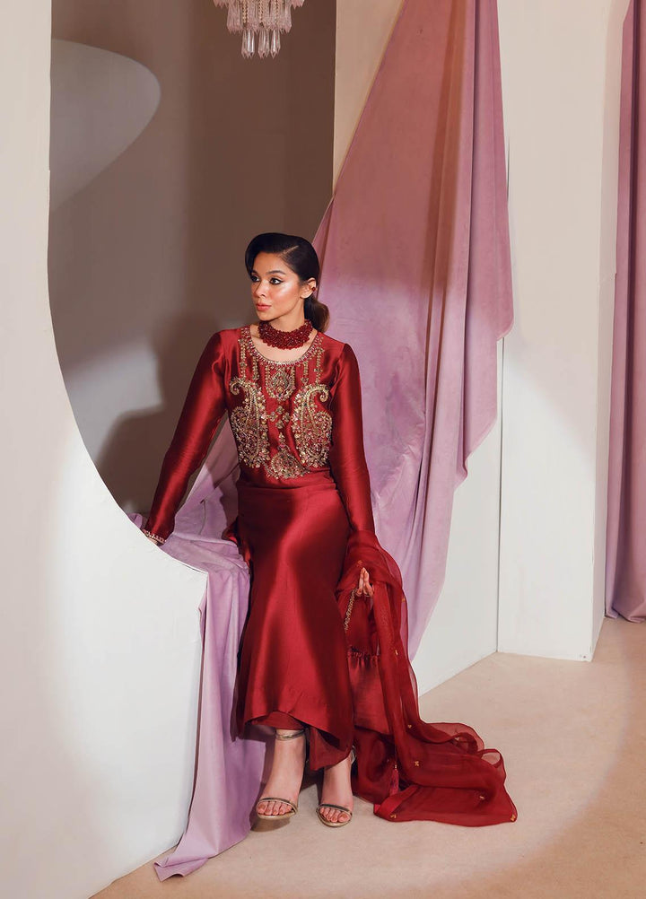 Mahum Asad Luxury Pret  Silk 3 Piece Dress MA23FE LA BELLA