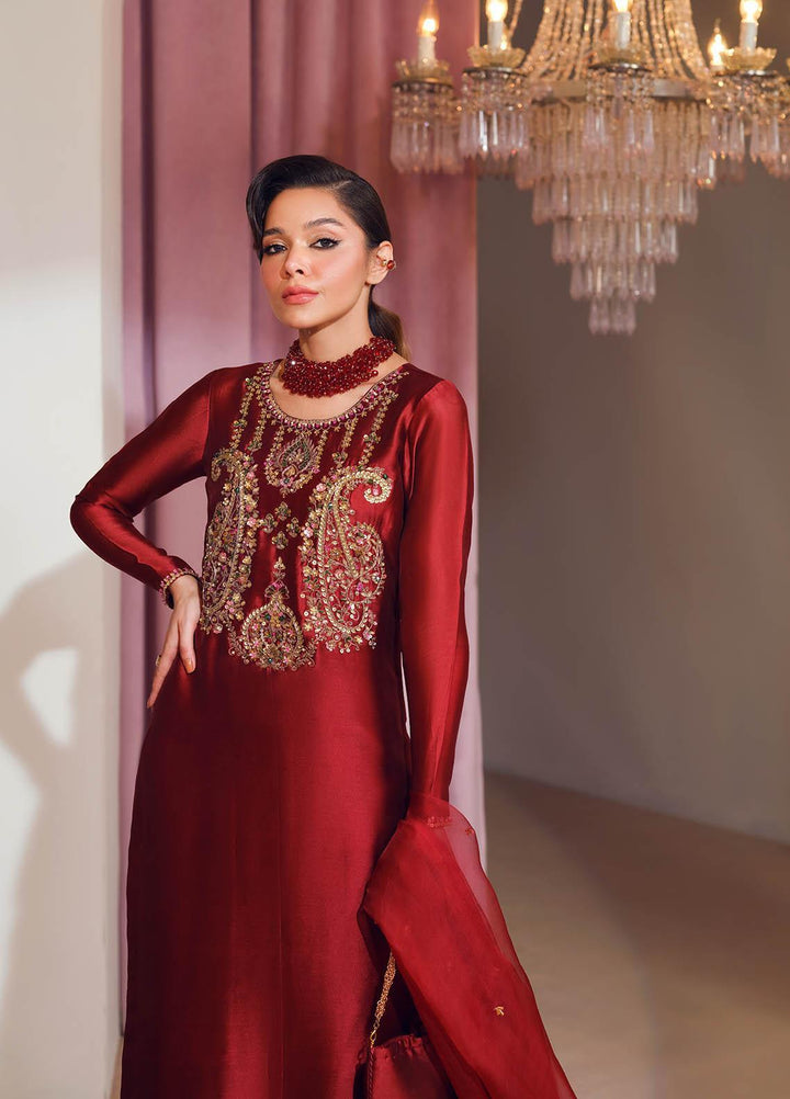 Mahum Asad Luxury Pret  Silk 3 Piece Dress MA23FE LA BELLA