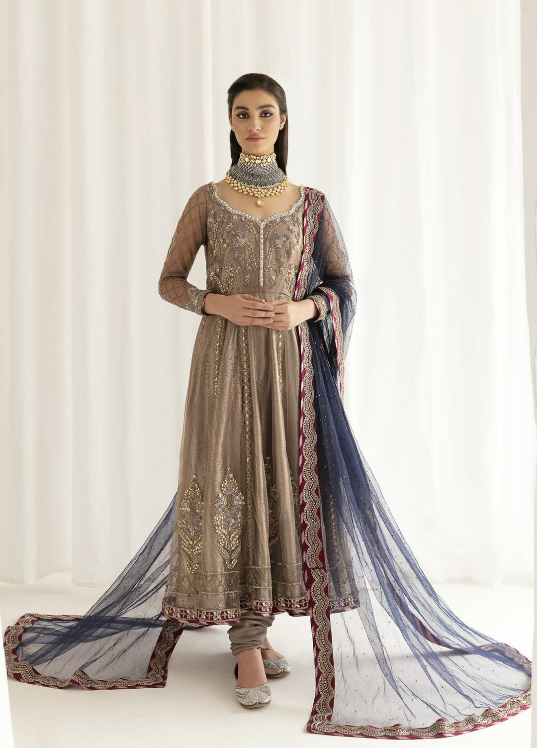 Mahum Asad Luxury Pret  Net 3 Piece Suit Aysel