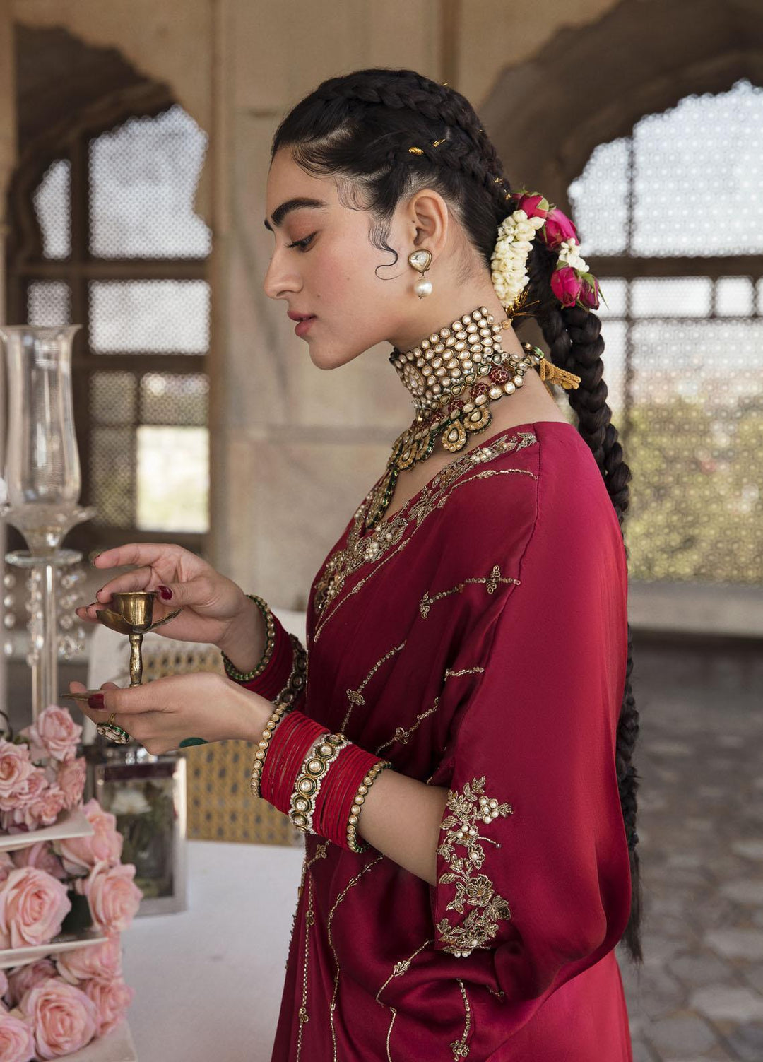 Mahum Asad Luxury Pret  Silk Kaftan MA23GPS GULAAL