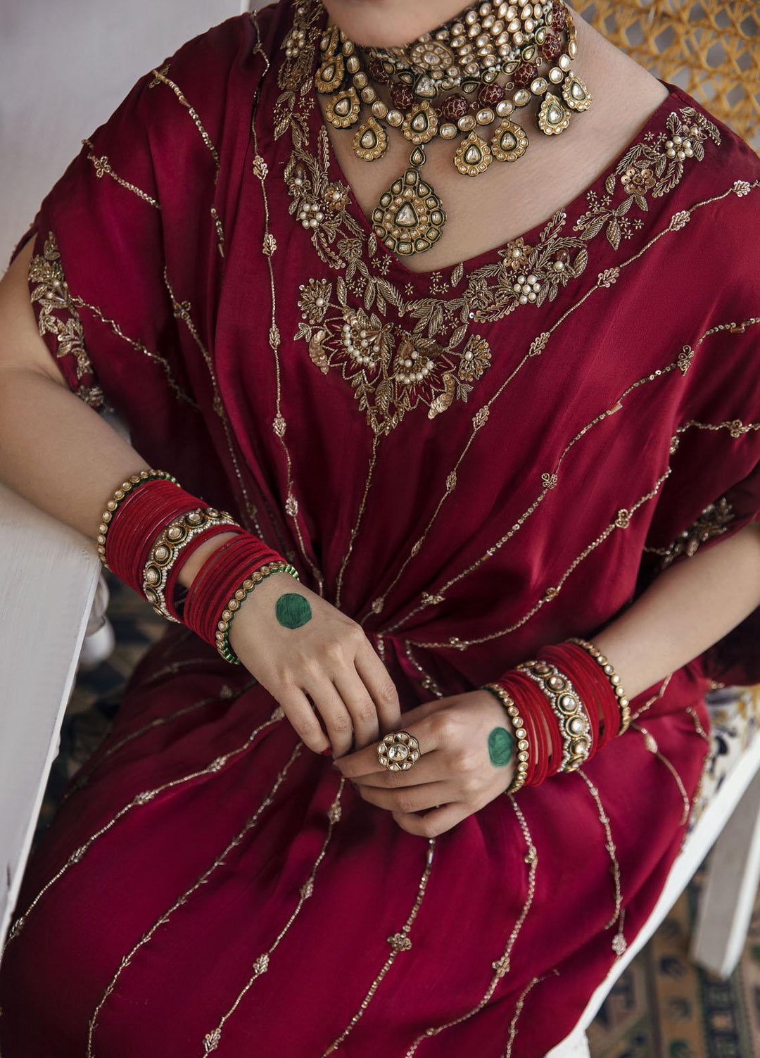 Mahum Asad Luxury Pret  Silk Kaftan MA23GPS GULAAL