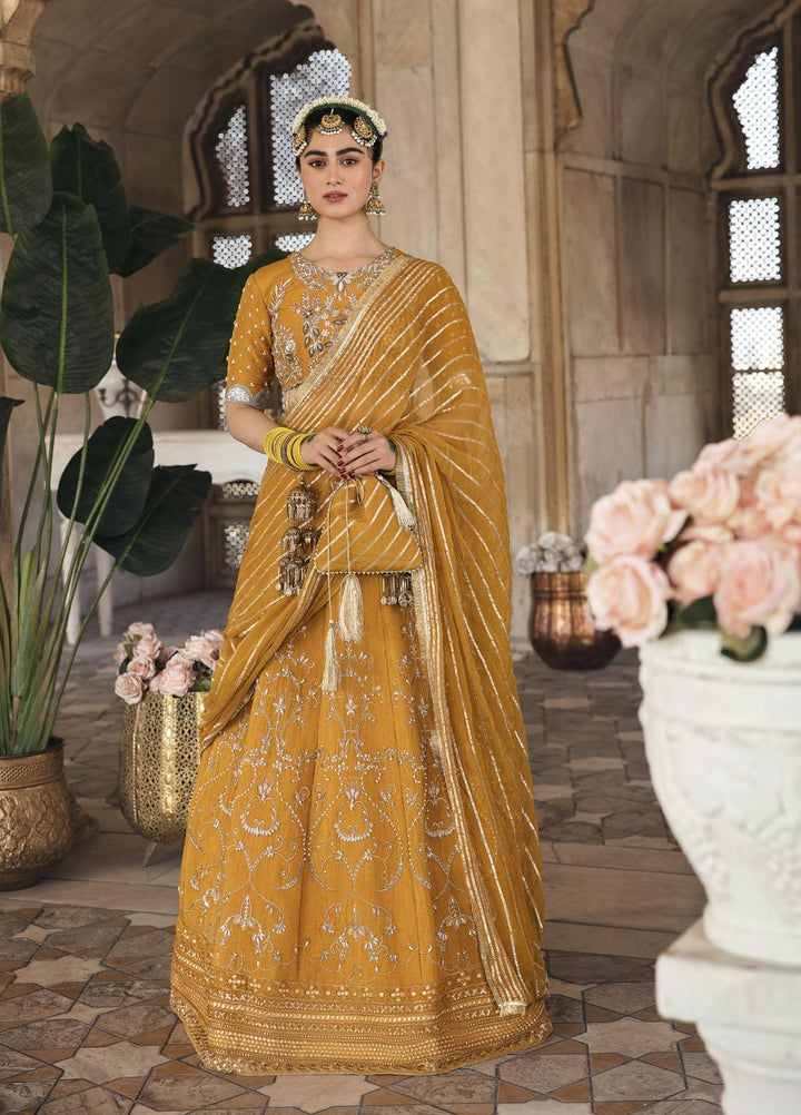 Mahum Asad Luxury Pret  Raw Silk 3 Piece Dress MA23GPS NAZNEEN