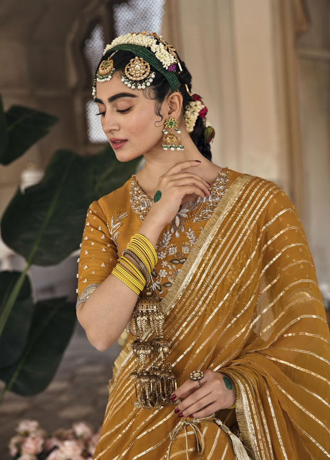 Mahum Asad Luxury Pret  Raw Silk 3 Piece Dress MA23GPS NAZNEEN
