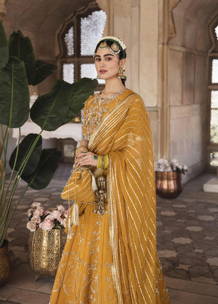 Mahum Asad Luxury Pret  Raw Silk 3 Piece Dress MA23GPS NAZNEEN