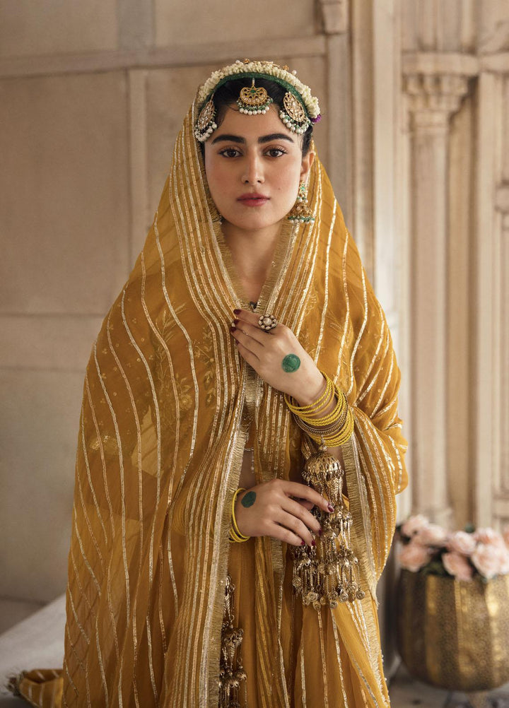 Mahum Asad Luxury Pret  Raw Silk 3 Piece Dress MA23GPS NAZNEEN