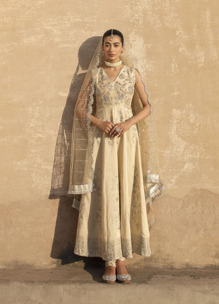 Mahum Asad Luxury Pret  Raw Silk 3 Piece Dress MA23GPS Bahaar