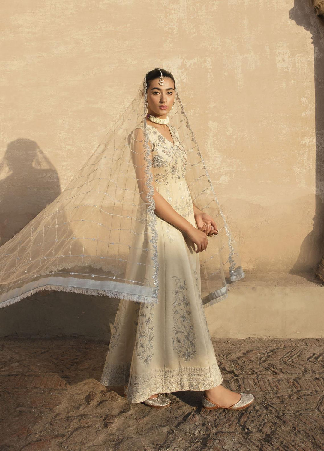 Mahum Asad Luxury Pret  Raw Silk 3 Piece Dress MA23GPS Bahaar