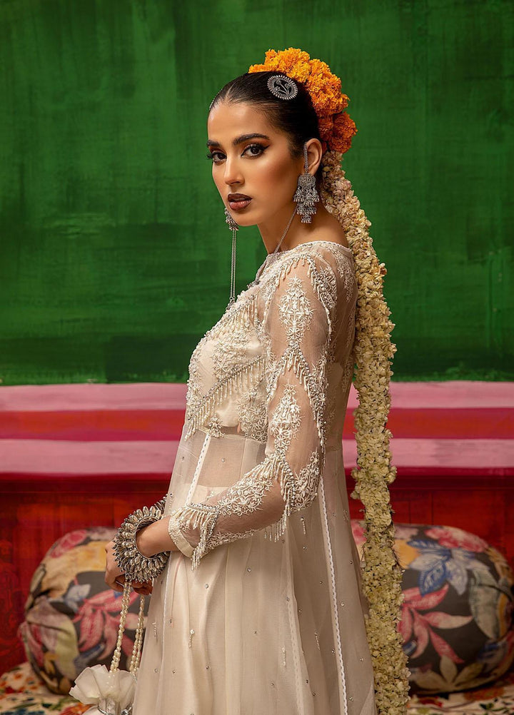 Mahum Asad Luxury Pret Embroidered Silk 3 Piece Dress MIHRET