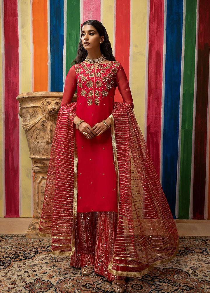 Mahum Asad Luxury Pret Embroidered Organza 3 Piece Dress MIRSAH