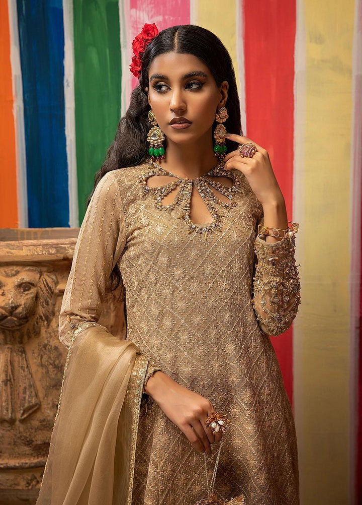 Mahum Asad Luxury Pret Embroidered Organza 3 Piece Dress PIRAM