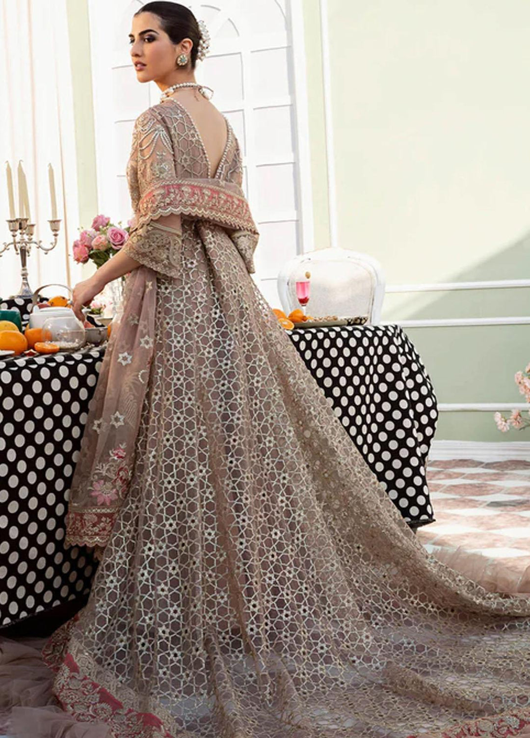 Maia By Serene Premium Embroidered Net Suits Unstitched 3 Piece SP23MA S-1070 Perle - Spring / Summer Collection