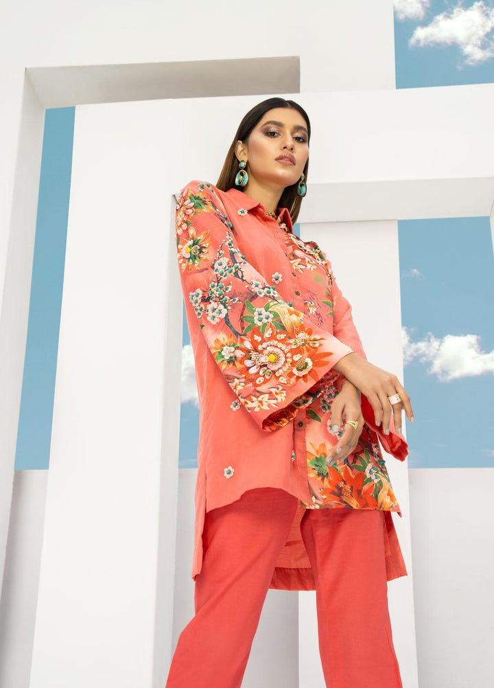 Maira Zunnorain Western Wear Silk Pret 2 Piece Dress Lady Million MZC 01E