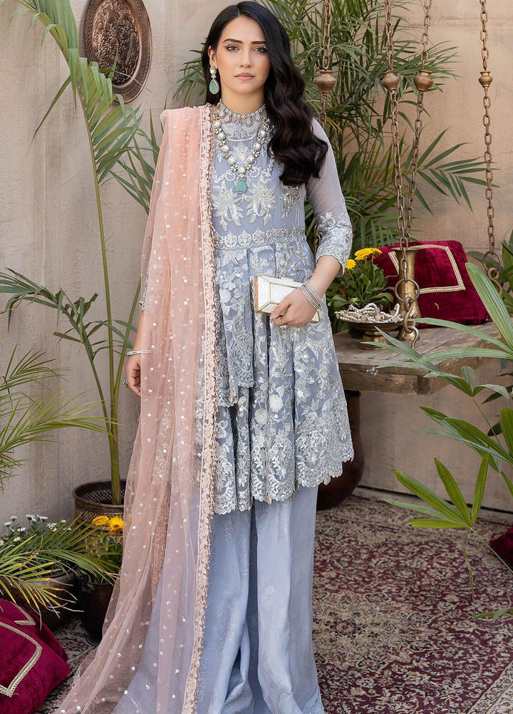 Exquise Majestic By Imrozia Premium Embroidered Organza Suits Unstitched 3 Piece IMP23EM M-24 Amira - Festive Collection