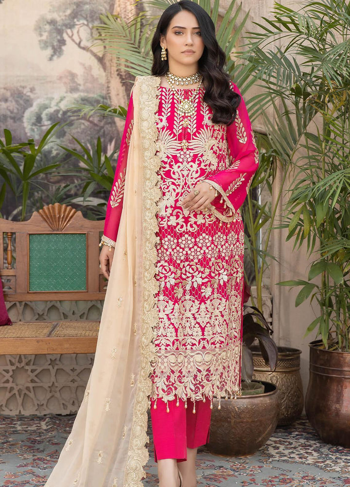 Exquise Majestic By Imrozia Premium Embroidered Chiffon Suits Unstitched 3 Piece IMP23EM M-25 Nazmin - Festive Collection