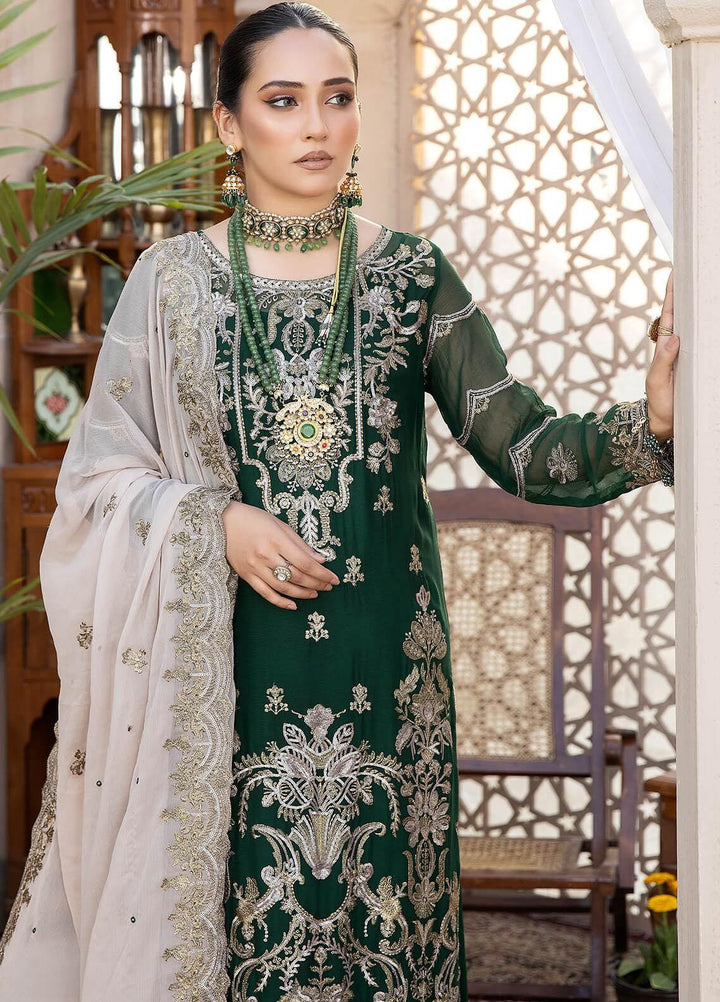 Exquise Majestic By Imrozia Premium Embroidered Chiffon Suits Unstitched 3 Piece IMP23EM M-29 Kiara - Festive Collection