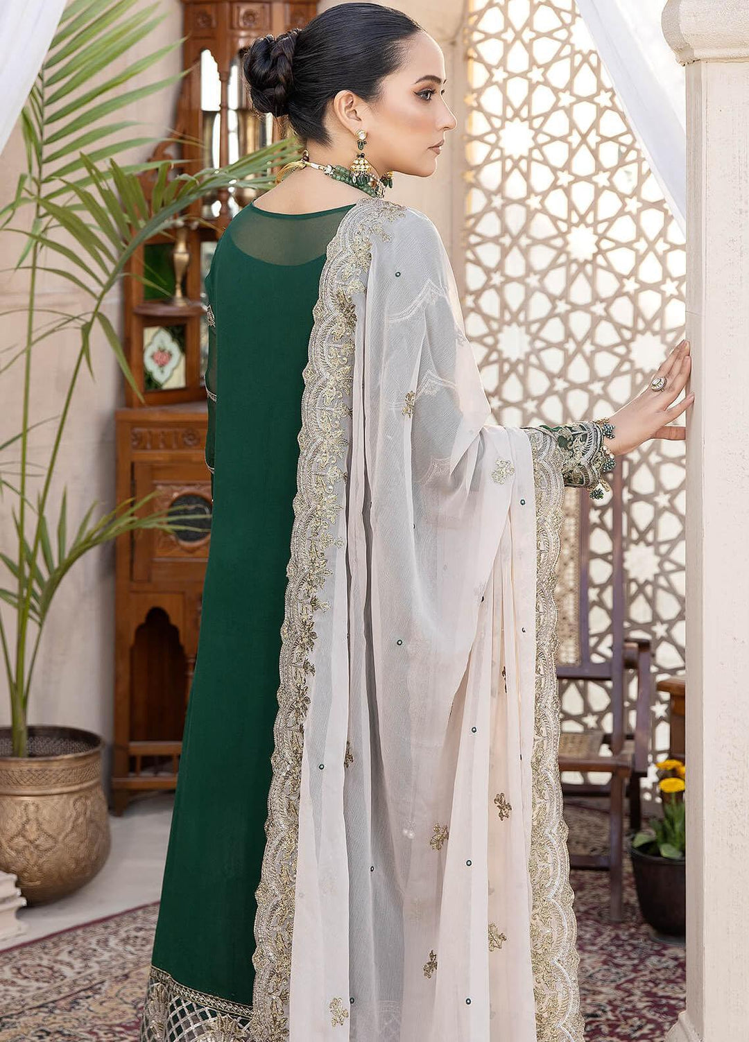 Exquise Majestic By Imrozia Premium Embroidered Chiffon Suits Unstitched 3 Piece IMP23EM M-29 Kiara - Festive Collection