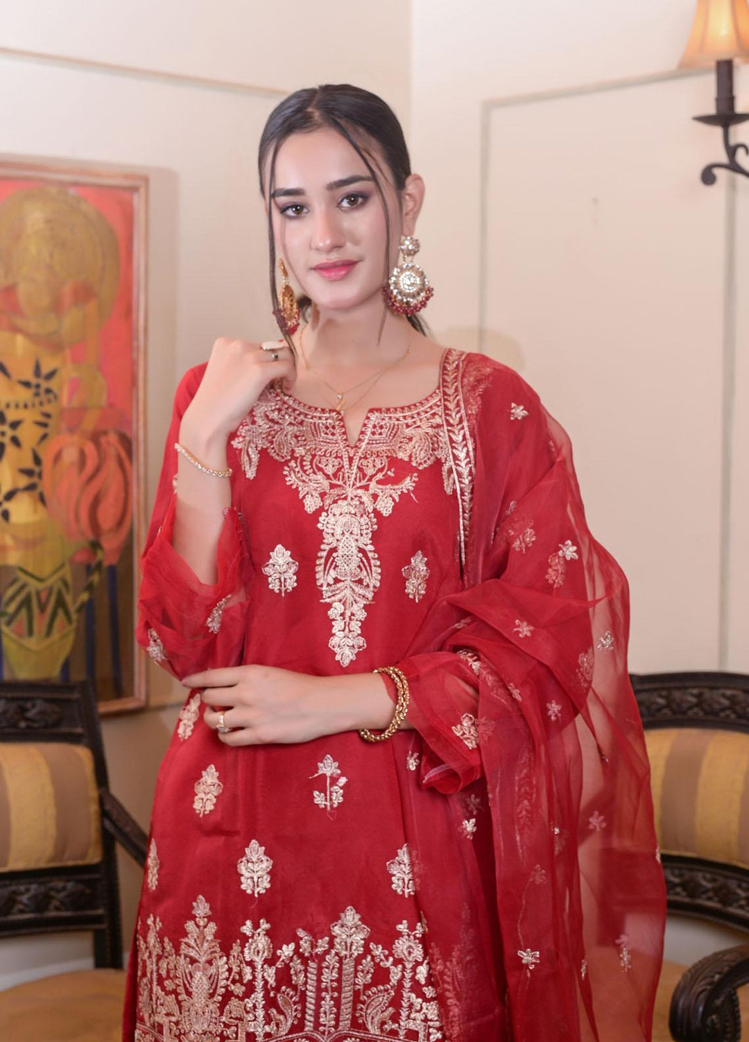 MAK Fashion Pret Embroidered Organza 2 Piece Suit MAK22EF EFO-1008