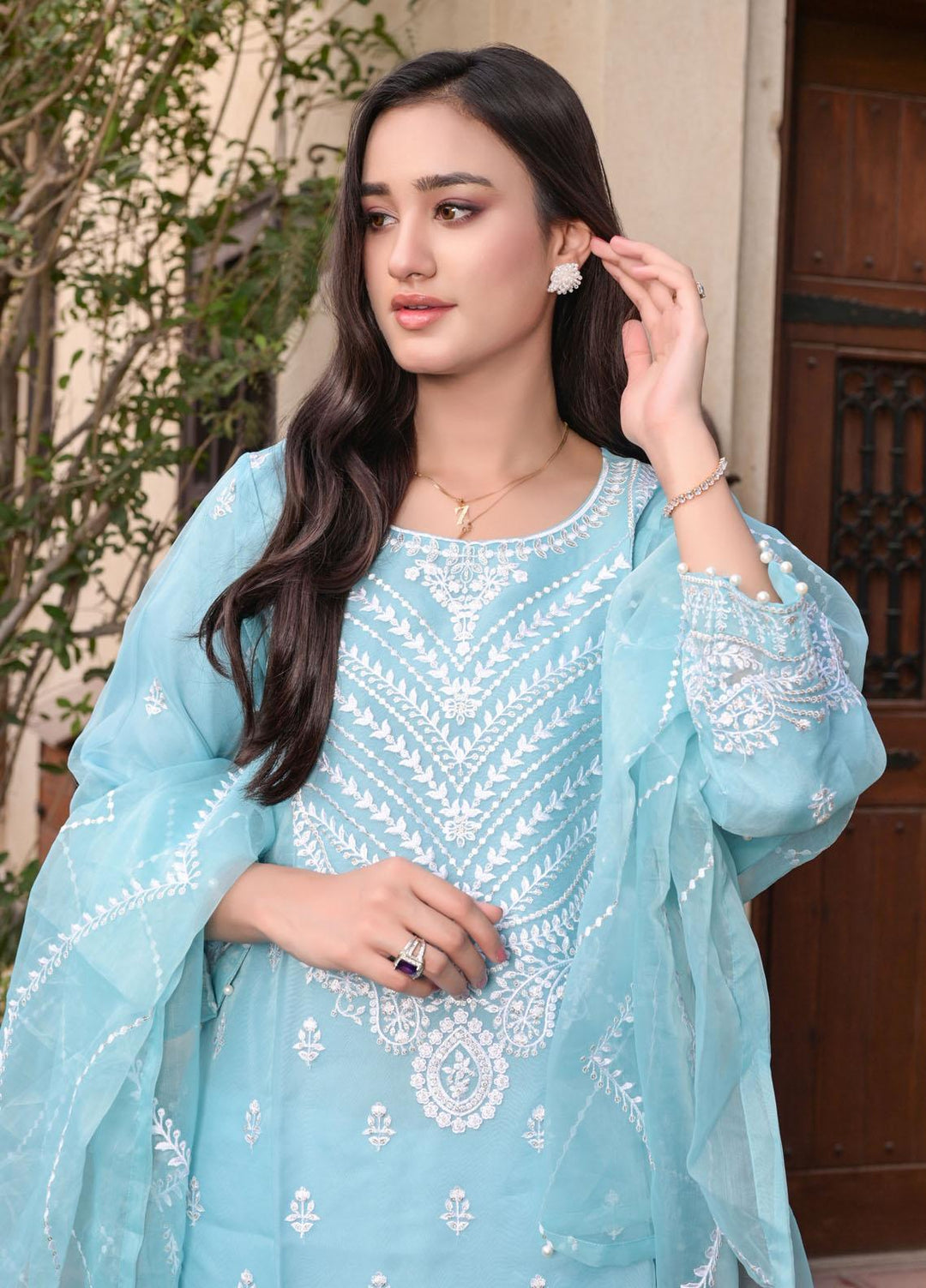MAK Fashion Pret Embroidered Organza 3 Piece Suit MAK22EF EFO-1004